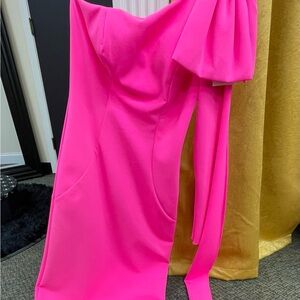 Elegant Pink Off-Shoulder Dress